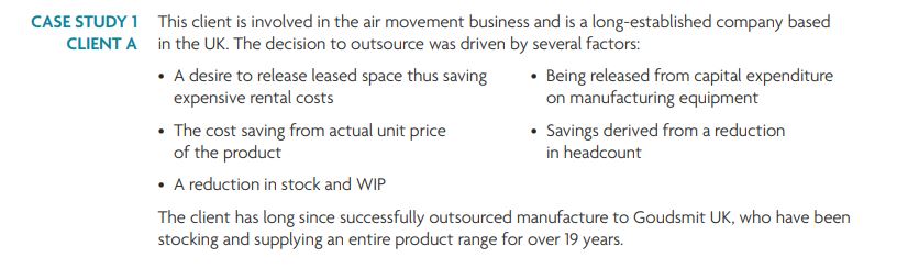 Logistics solutions case study with client A 